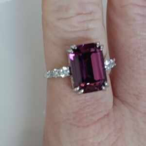 Fragrant Jewels Purple Gemstone Silver Ring